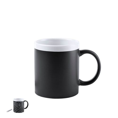 350ml ceramic mug with blackboard blackboard body for painting - Colorful Personalised