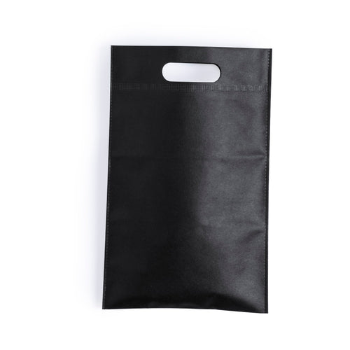 Non-woven bag in 80g/m2 in black color, especially designed for summer shoes - Desmond Personalised