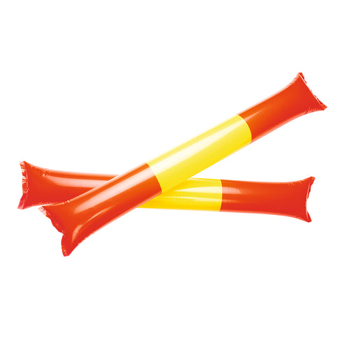 Pair of bastom sticks/clappers in resistant, noisy LDPE material with Spain design - Flag Personalised