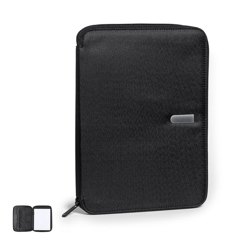 Elegant Document bag with zipper closure in soft microfibre - Index Personalised