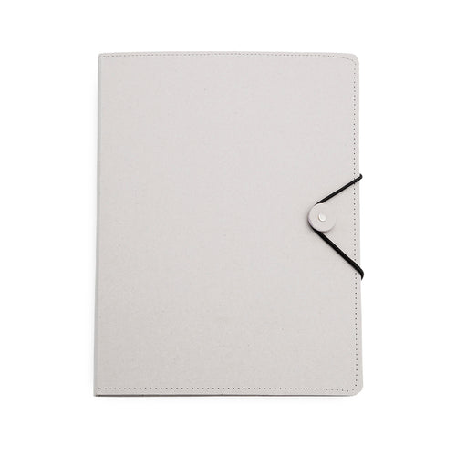 Folder with original elastic band closure, made of resistant recycled cardboard with reinforcement seams - Vimaz Personalised