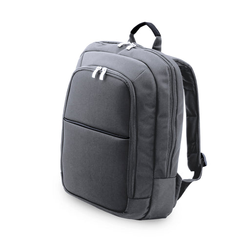 Resistant nylon backpack 900D of sober design with zipper closure, front pocket and reinforced handle - Eris Personalised