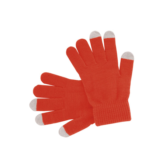 Practical pair of gloves for touchscreen devices, warm and soft acrylic - Actium Personalised