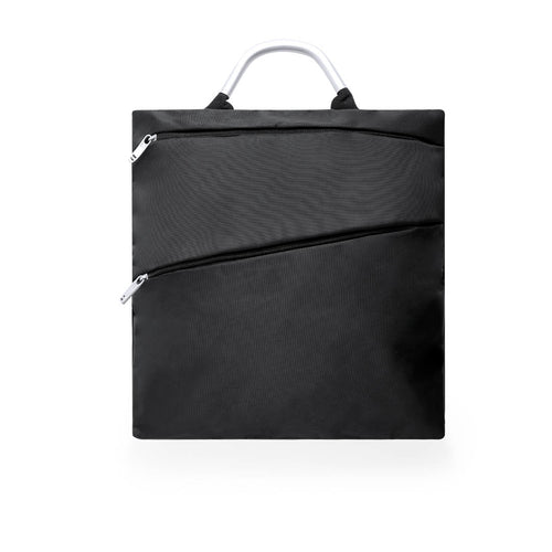 Practical document bag in elegant microfibre finish and with reinforced aluminum handles - Kani Personalised