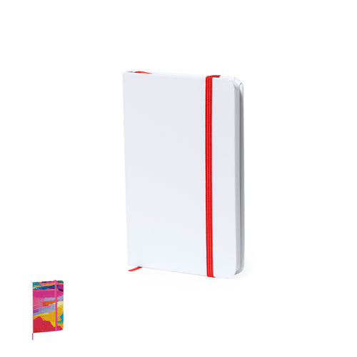 Yakis Personalizzato - Blocknotes con copertina soft touch in cartoncino resistente ed elegantemente rifinito in bianco