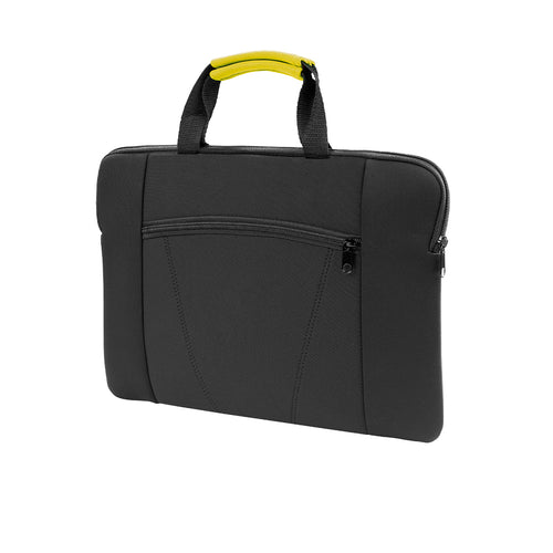Resistant, soft shell document bag with zipper closure and front pocket - Xenac Personalised
