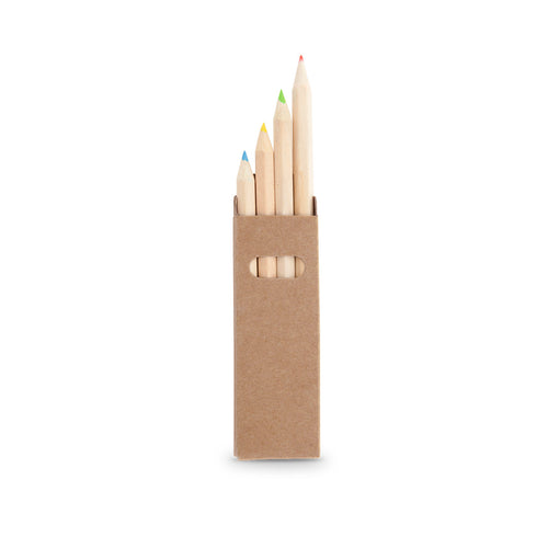 Nature line box with 4 hexagonal wooden pencils - Tynie Personalised