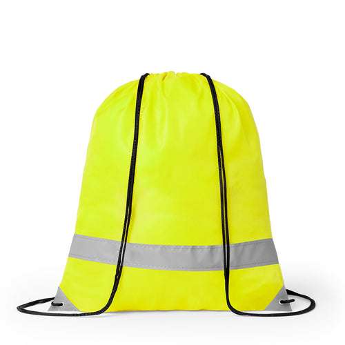 Reflective backpack in soft polyester 190T, with reflective front strip - Lemap Personalised