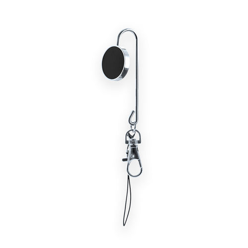 Metal bag hanger keychain with crown PU leather - Lysia Personalised