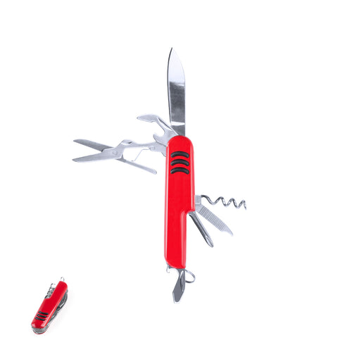Multi purpose knife with stainless steel accessories of 9 functions and handle with non-slip accessory - Shakon Personalised