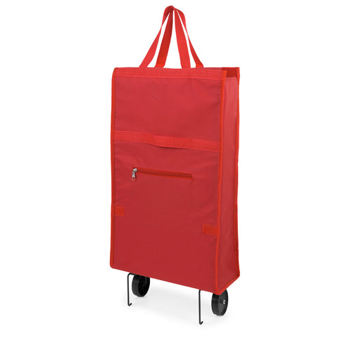 Folding shopping trolley in resistant 600D polyester, in varied range in bright tones - Fasty Personalised
