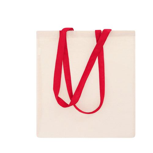 Bag in cotton material in combination of body in natural color and handles - Fuzox Personalised