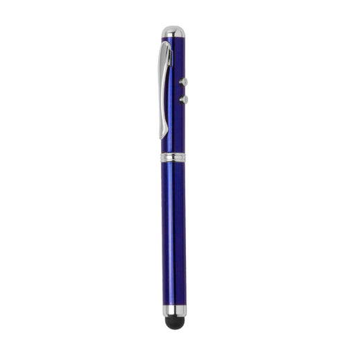 Metal laser pen in an elegant shiny finish, with side activation buttons for laser and light functions (button cells included) - Snarry Personalised