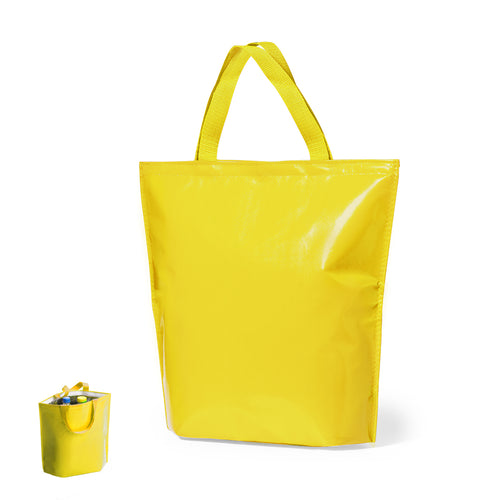 Cooler bag in resistant non-woven with a glossy laminated finish and velcro closure - Hobart Personalised