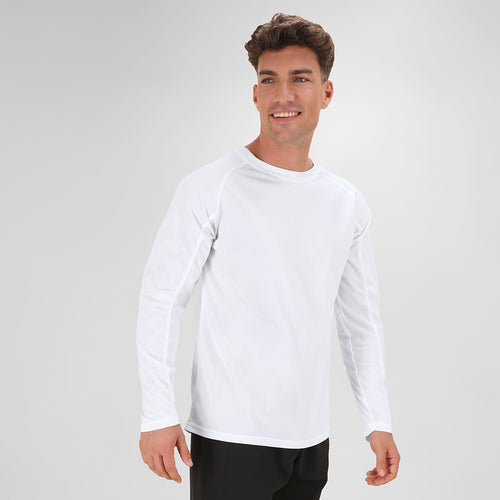 Technical long-sleeved t-shirt for adult, in 100% breathable polyester material of 135g/m2 - Maik Personalised