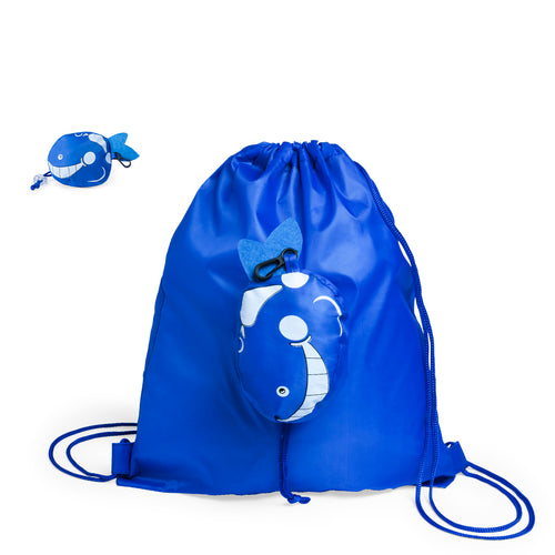 Drawstring backpack for children, in 190T polyester with a cheerful animal design - Kissa Personalised