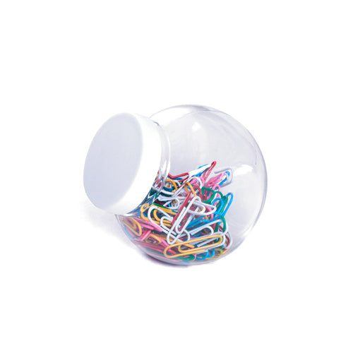 Original bottle clip holder with transparent body and white screw-on cap with smooth surface for printing - Rhydor Personalised