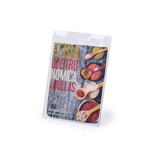 Identifier stamped in PVC in vertical design - Bizzot Personalised