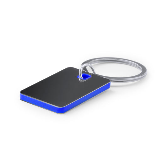 Stainless steel keychain in bicolor design and especially designed for laser printing - Persal Personalised