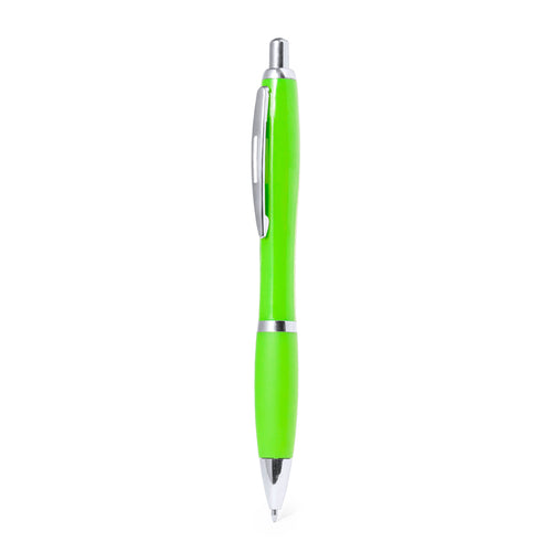 Push-up ball pen in bold bicolor design with silver colored accessories and smooth body - Clexton Personalised