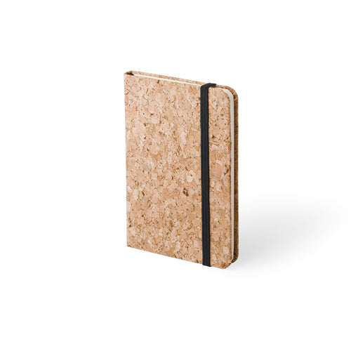 Notepad with soft touch covers in natural cork - Climer Personalised