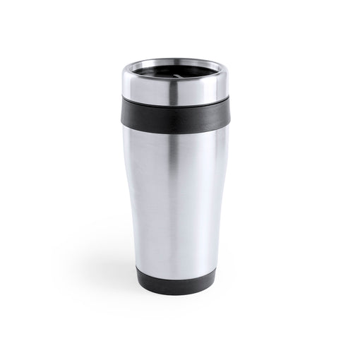 450ml capacity stainless steel table-top cup with glossy finish body and matching accessories in bright colours - Fresno Personalised