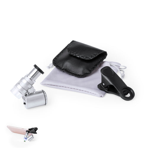 Microscope for smartphone adjustable to the camera by means of a clip - Dicson 60X Personalised