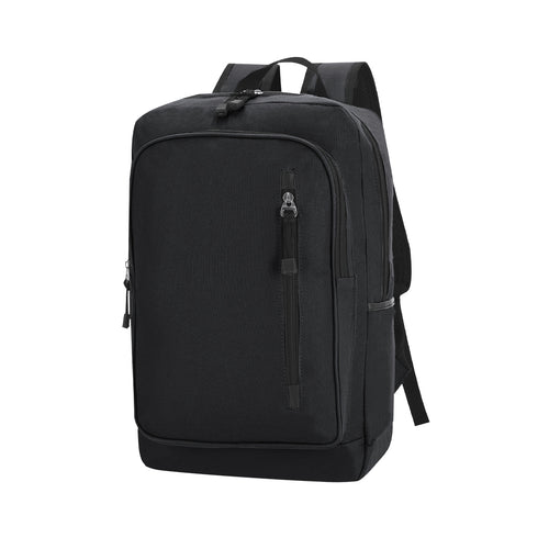 Resistant 600D polyester backpack with zipper closure and front pockets - Donovan Personalised