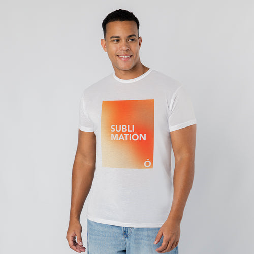 T-shirt for adult in 100% breathable polyester material of 140g/m2 with cotton texture - Krusly Personalised