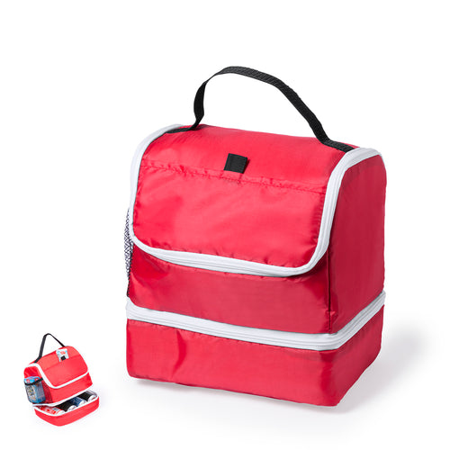 All-terrain cooler in 210D polyester and with two independent compartments with zipper closure - Artirian Personalised