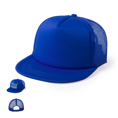 5 panel cap with padded flat visor and matching color mesh back - Yobs Personalised