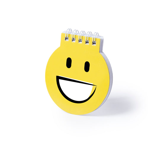 Notebook of cheerful emoji designs in eye-catching yellow color - Winlon Personalised