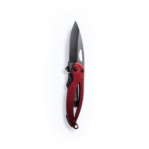 High quality knife with blade in dark stainless steel and handle in stainless steel with security lock - Thiam Personalised