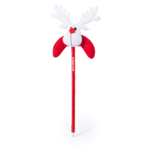 Ball pen in an original Christmas design with body in glossy metallic finish - Tidil Personalised