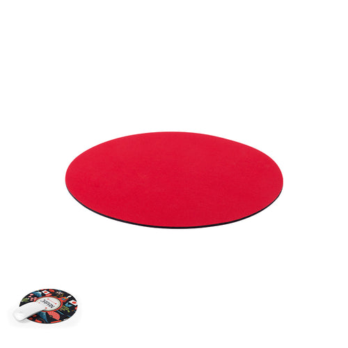 Round design mousepad in soft polyester and rubber non-slip base - Roland Personalised