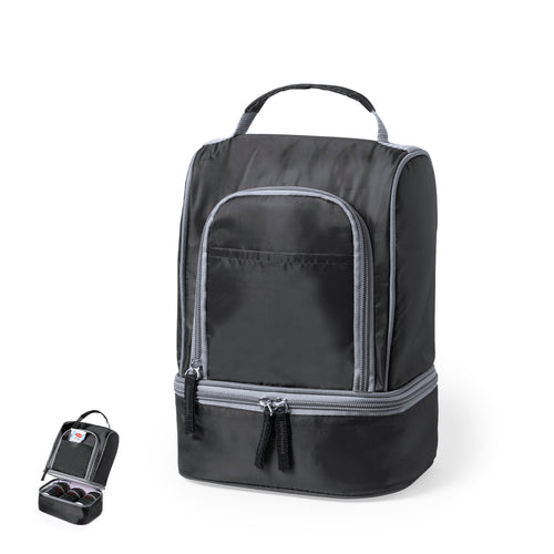 All-terrain cooler in 210D polyester and with two independent compartments with zipper closure - Listak Personalised
