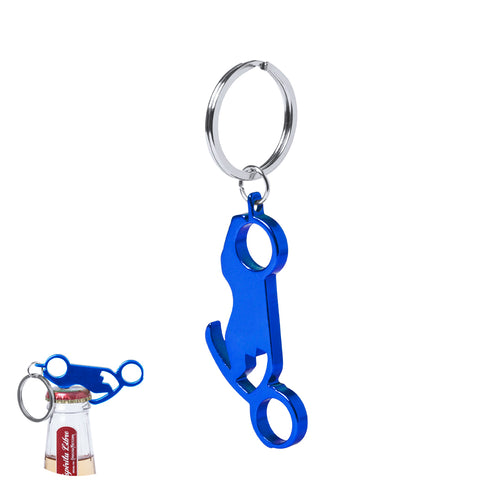 Original keychain opener in aluminum with motorcycle design - Blicher Personalised