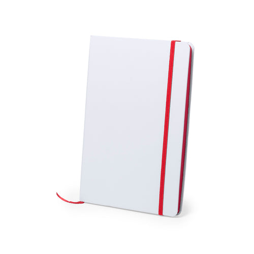 Kaffol Personalizzato - Block notes con copertina rigida soft-touch di colore bianco