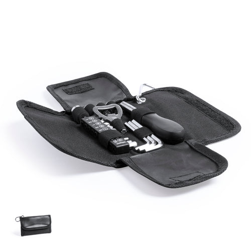 Tool set of 19 accessories in resistant polyester case with zipper closure - Congus Personalised