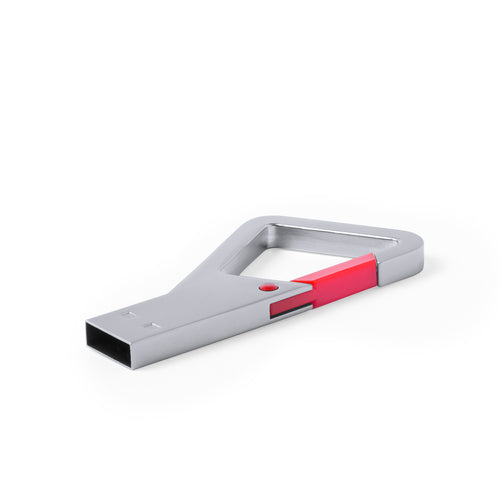8GB USB flash drive in metal, with original carabiner closure design - Drelan 8GB Personalised