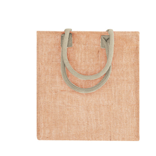 Jute bag with medium size, reinforce cotton handles - Kalkut Personalised