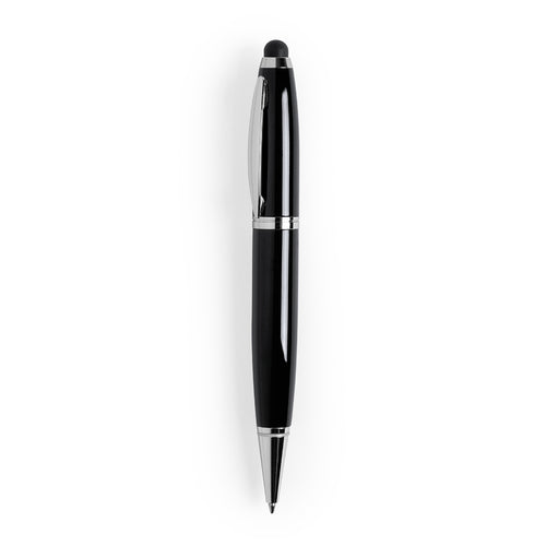 Multifunction ball pen, with built-in 16GB USB flash drive in the hood and soft rubber pointer in matching color - Sivart 16GB Personalised