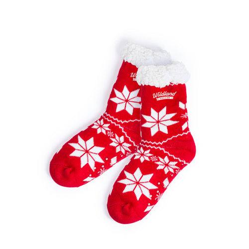 Pair of anti slip socks with xmas motifs and designed for home comfort - Camiz Personalised