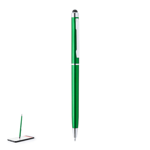 Pointer ball pen with twist mechanism and body in smooth metallic finish - Alfil Personalised