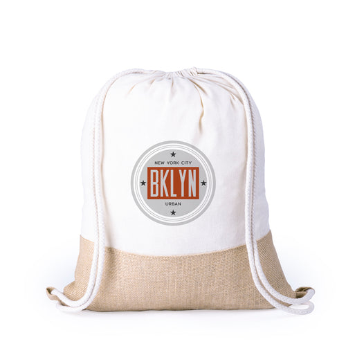 Drawstring backpack in nature line - Badix Personalised