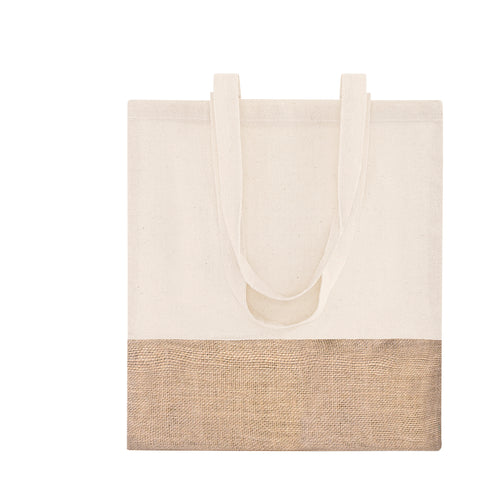 Eco-friendly bag in a resistant combination of natural materials -jute and cotton- of 245g/m2 - Lerkal Personalised