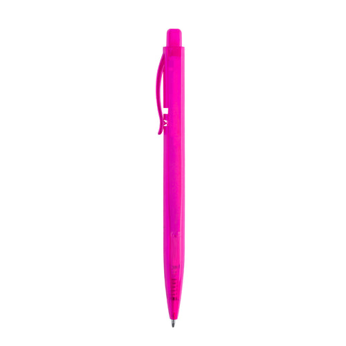 Stylish ball pen with cuadrangular body in frosted finishing - Dafnel Personalised