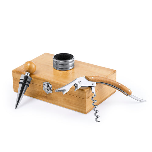 Wine set in bamboo wood - Nitol Personalised