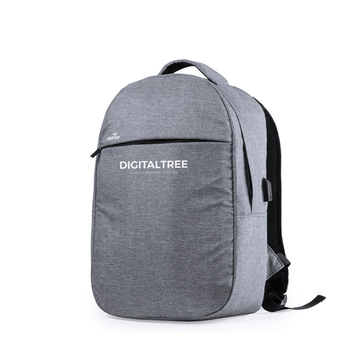 Security backpack in an urban design and in resistance 300D polyester material - Rigal Personalised