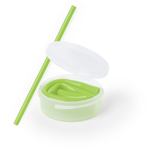Flexible and reusable silicone straw, 25,5 cm length - Parix Personalised